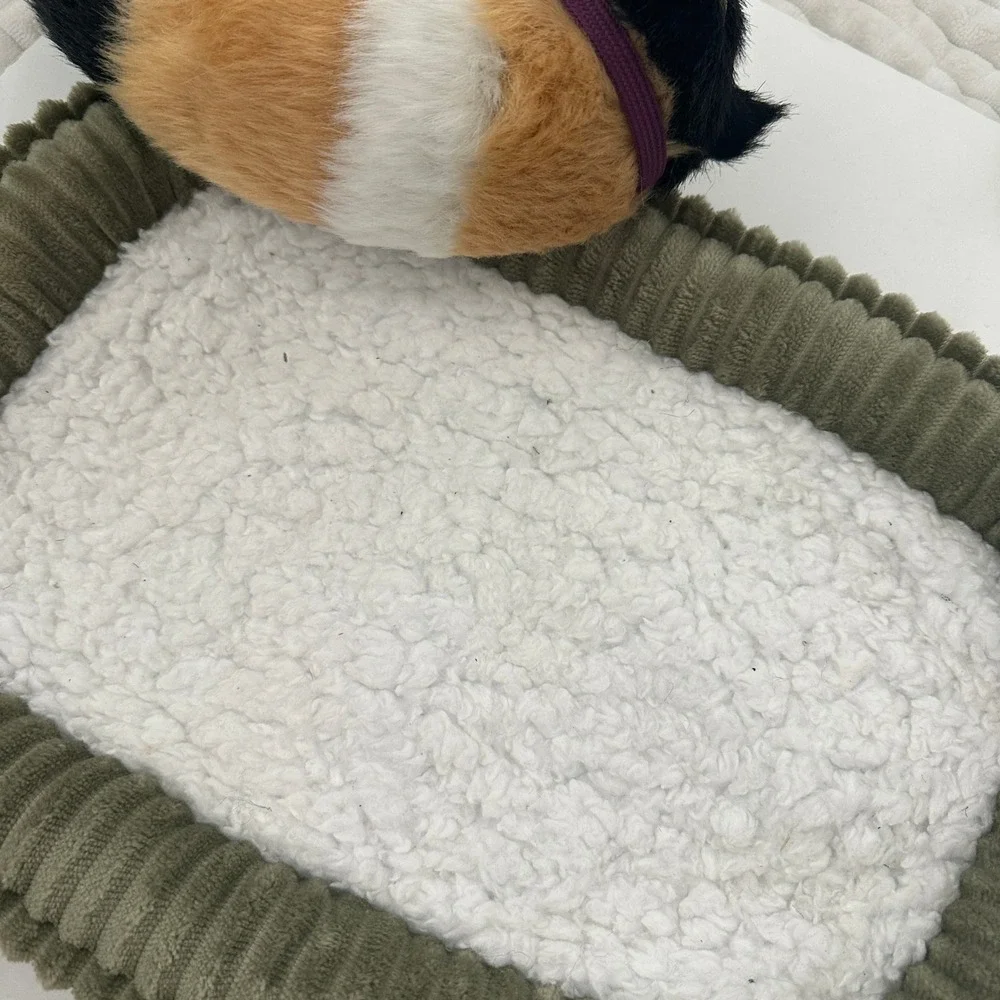 Perfect Petzzz Realistic Breathing Calico Cat Plush Toy with Bed and Certificate